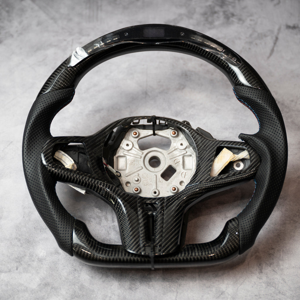 LED CARBON WHEEL with Perforated Leather + Installation