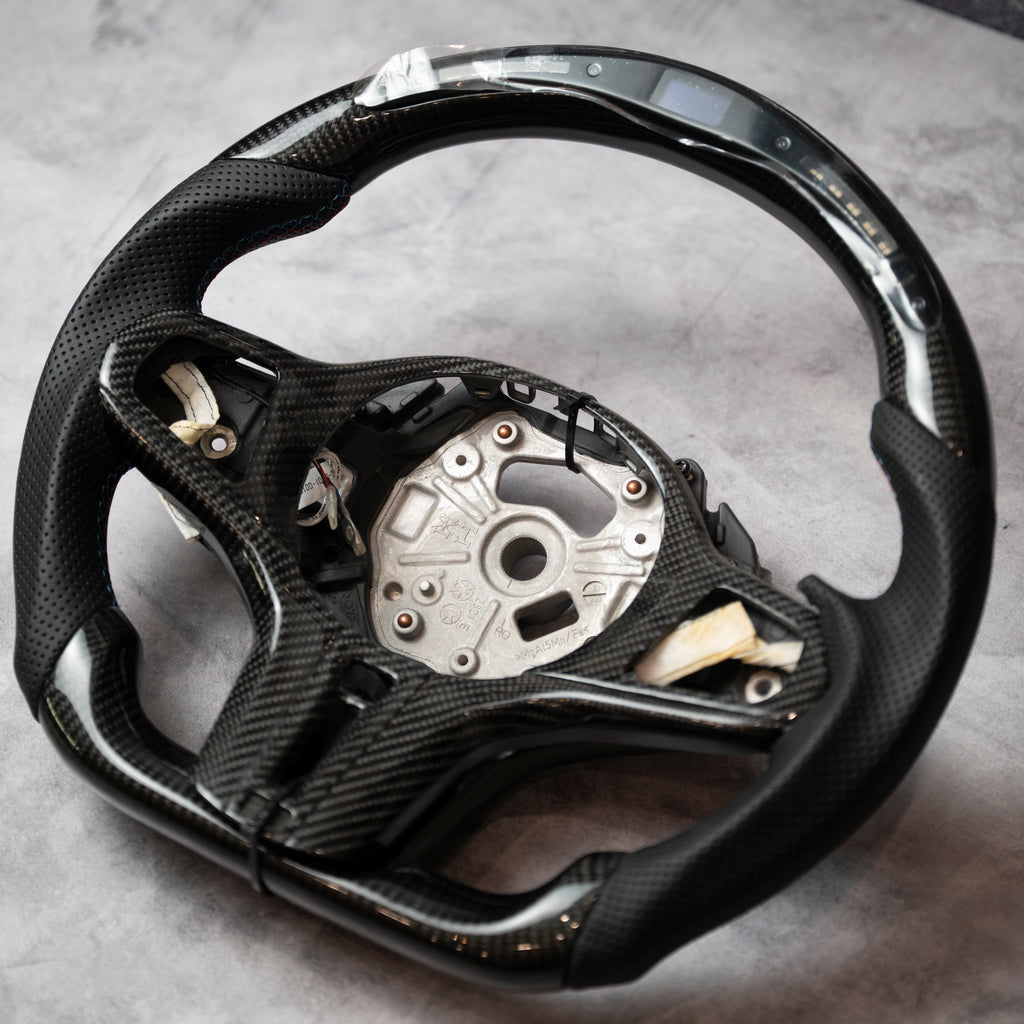 LED CARBON WHEEL with Perforated Leather + Installation